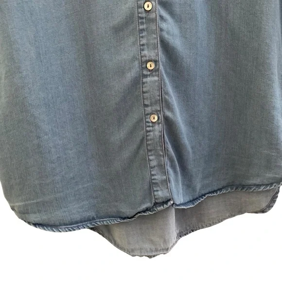 Hester & Orchard Chambray Sleeveless Button Front Top Women’s Large - Picture 4 of 10